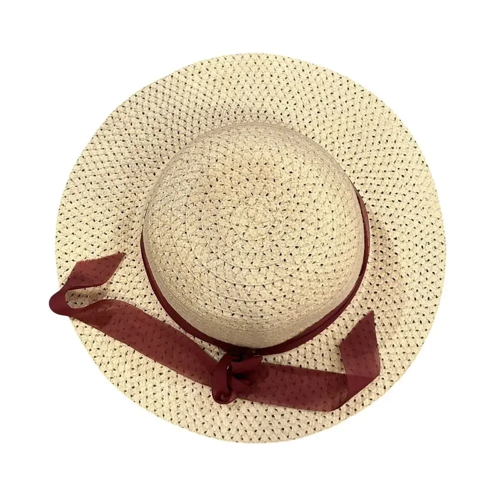 Straw Hat with Red Ribbon 21